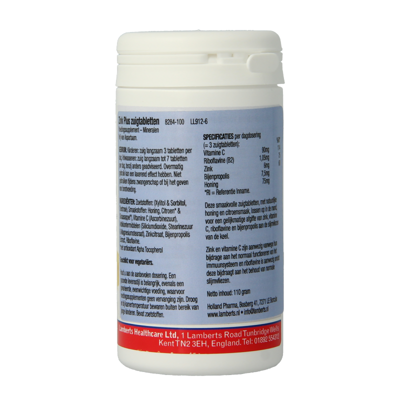 Lamberts Zinc (zink) plus 100 zuigtabletten