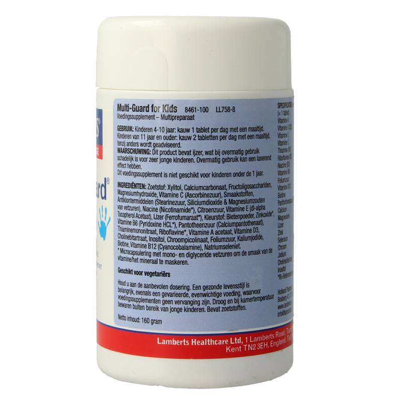 Lamberts Multi-guard for kids 100 kauwtabletten