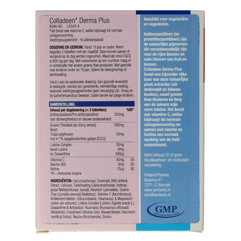 Lamberts Colladeen derma plus 60 tabletten