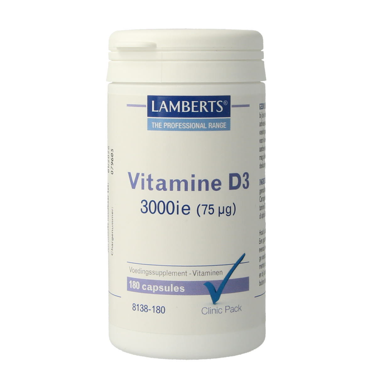 Lamberts Clinic Pack Vitamine D3 75 mcg 180 capsules
