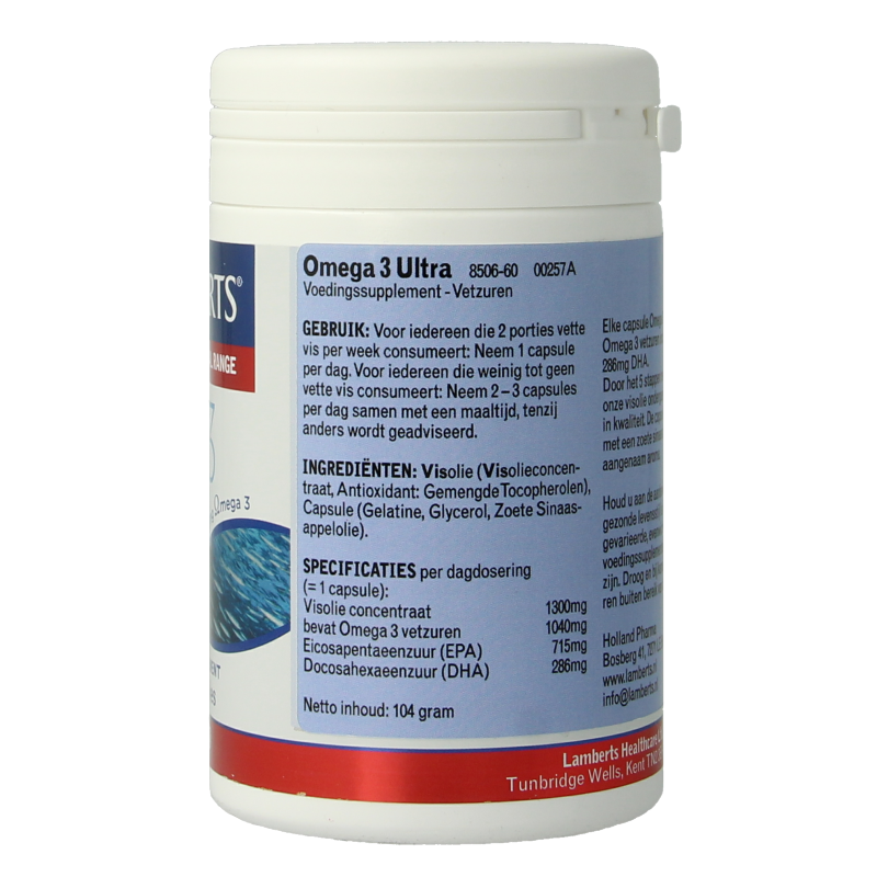 Lamberts Visolie omega 3 ultra 1300 mg 60 capsules