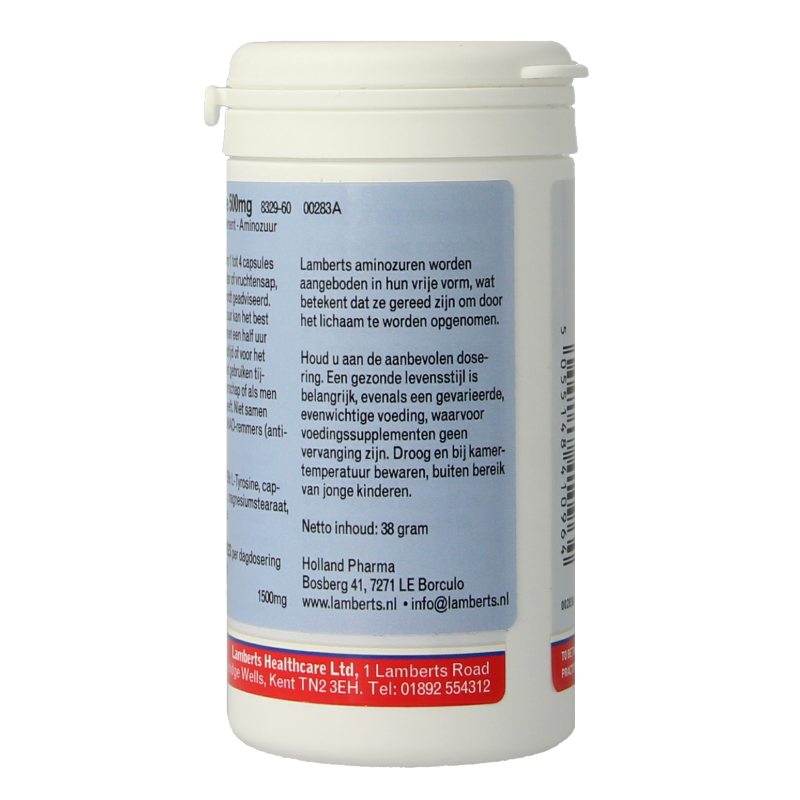 Lamberts L-Tyrosine 500 mg 60 capsules