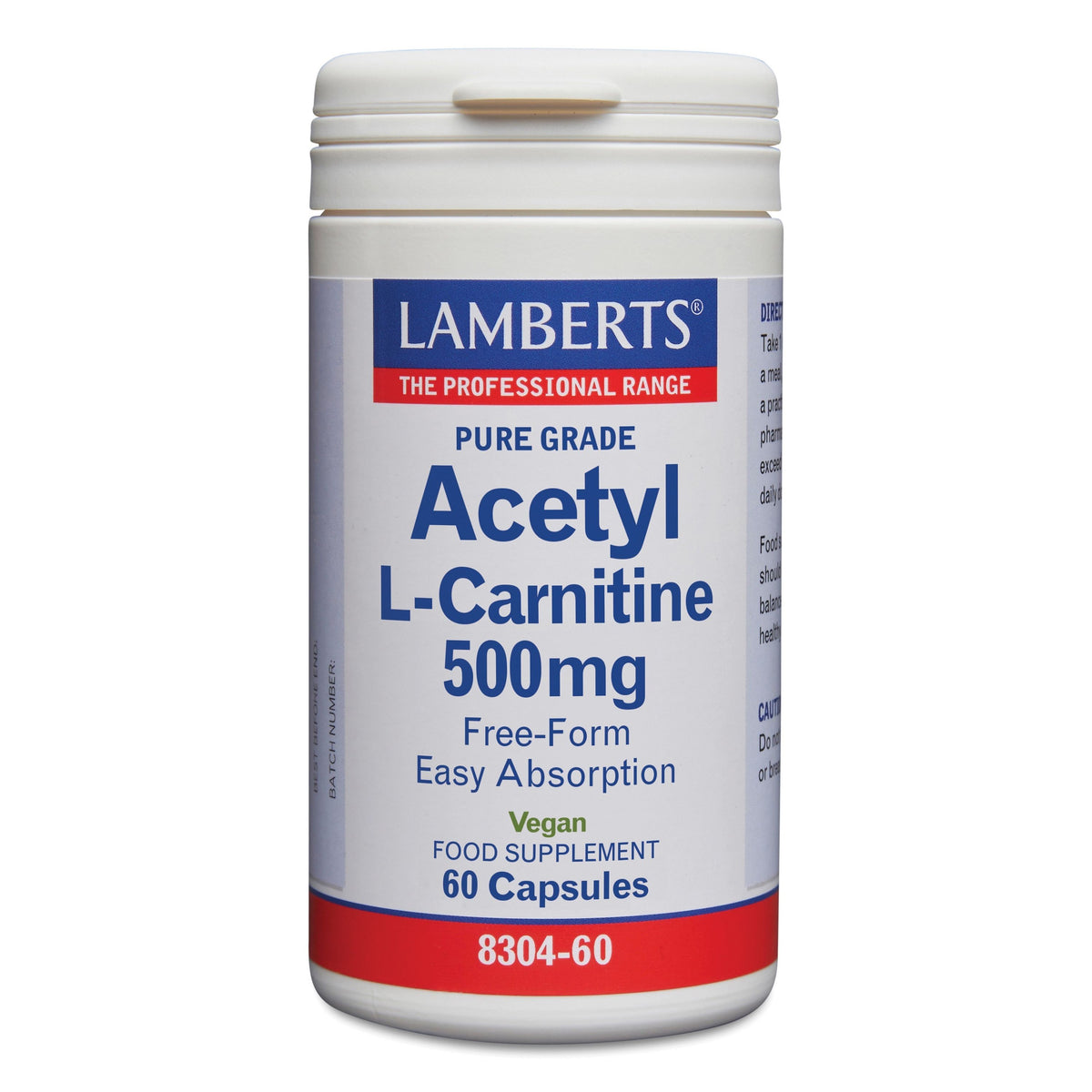 Lamberts Acetyl l-carnitine 500 mg 60 capsules
