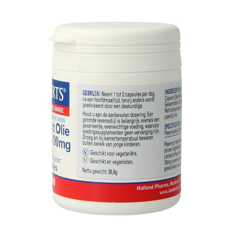 Lamberts Pepermuntolie 100 mg 90 vcaps