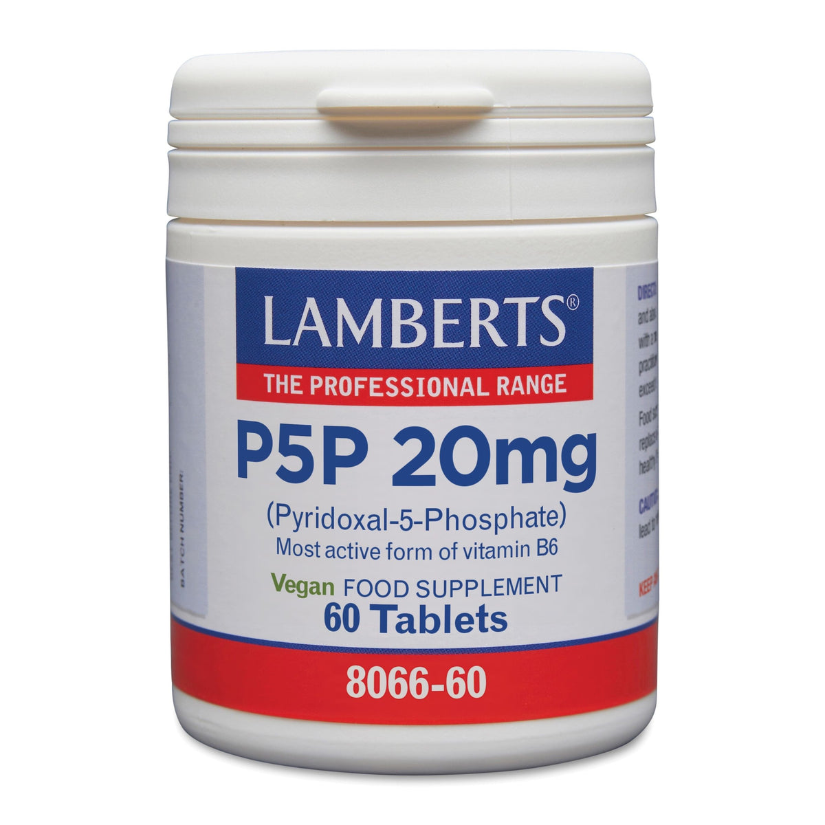 Lamberts Vitamine B6 (P5P) 20 mg 60 tabletten