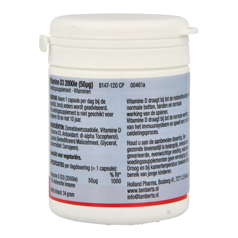 Lamberts Vitamine D3 50 mcg 120 capsules