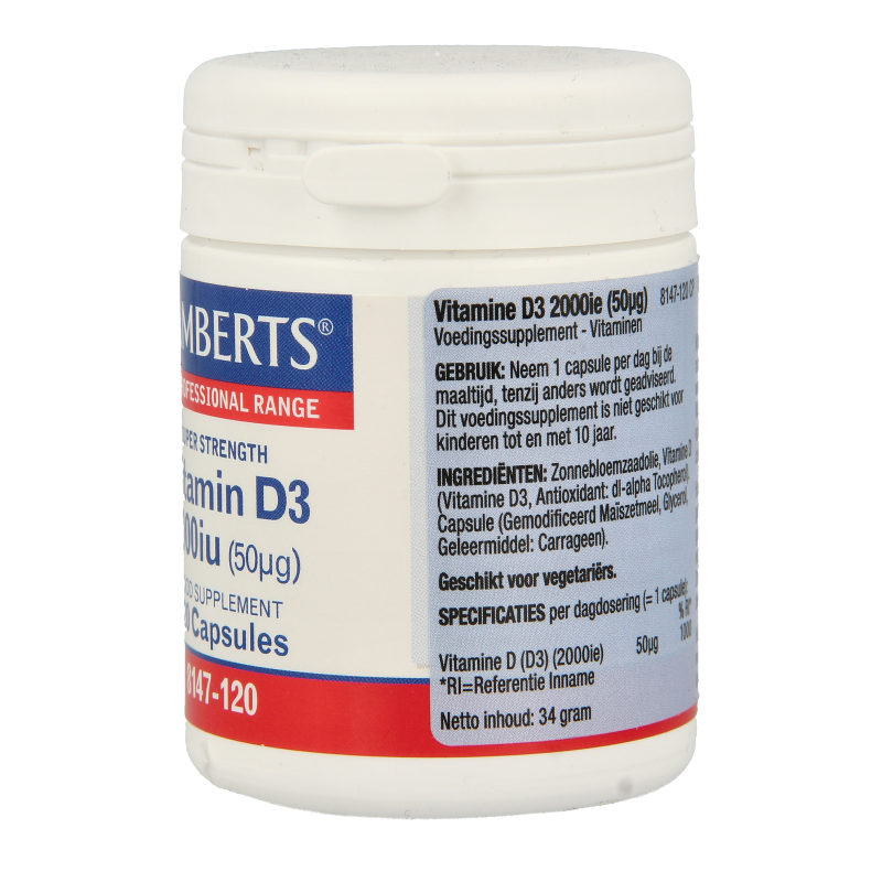 Lamberts Vitamine D3 50 mcg 120 capsules