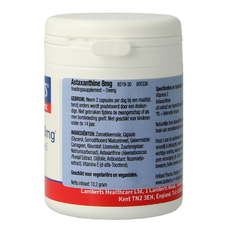 Lamberts Astaxanthine 8 mg 30 tabletten