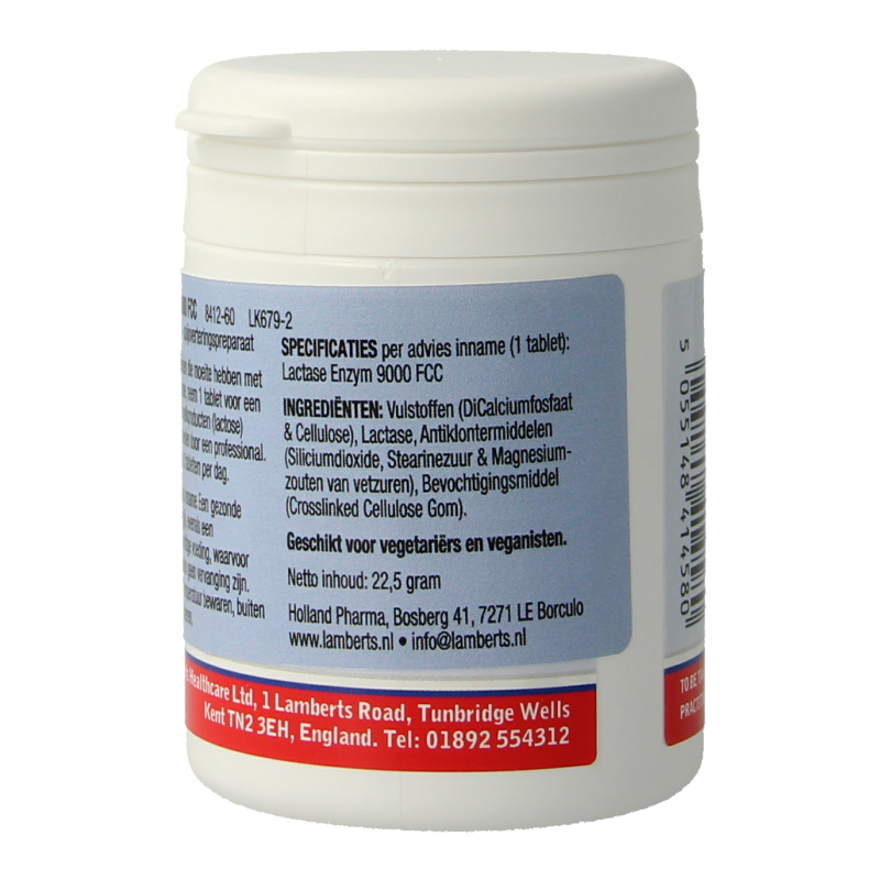 Lamberts Lactase enzym 9000 FCC 60 tabletten