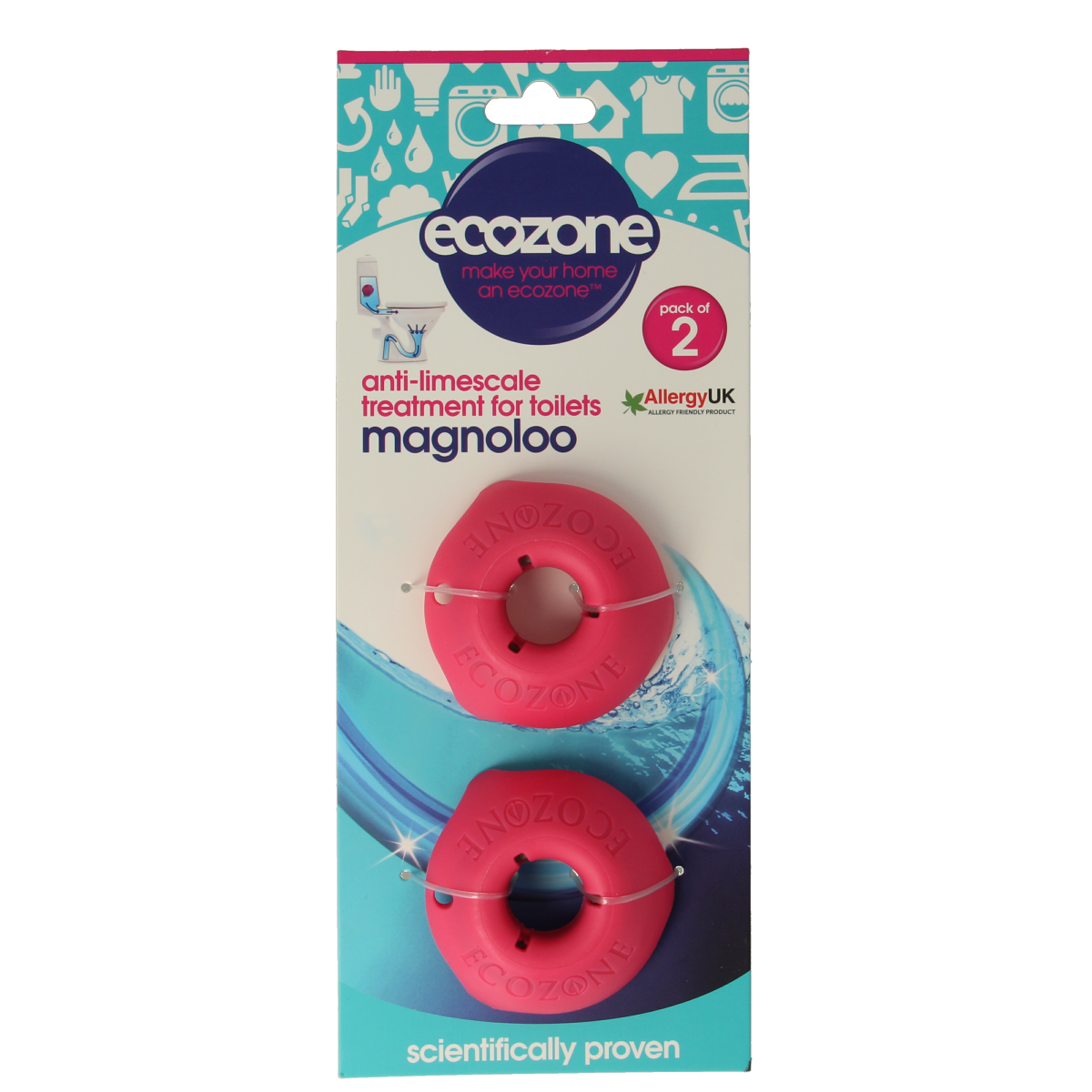 Ecozone Toiletontkalker magnoloo 2 stuks