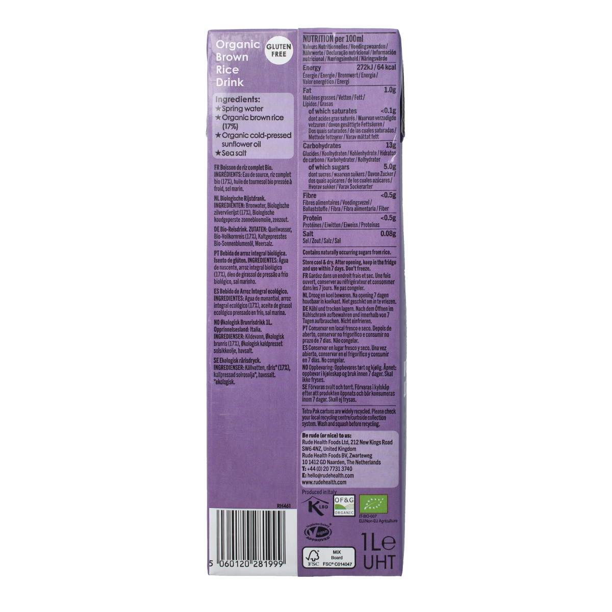 Rude Health Rijstdrank 1 liter