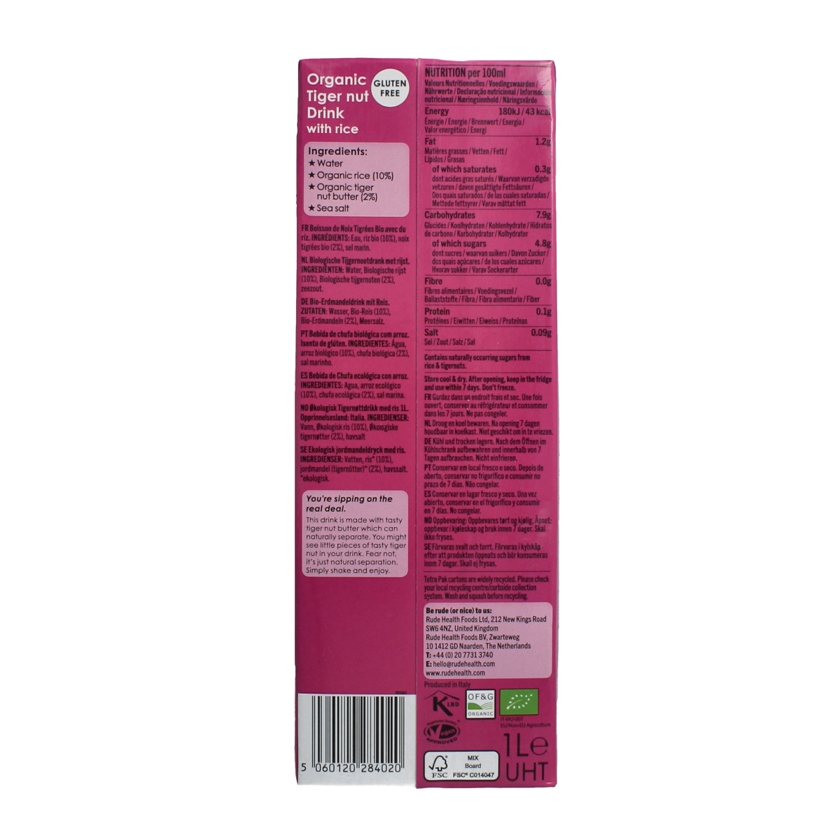 Rude Health Tijgernootdrank 1 liter