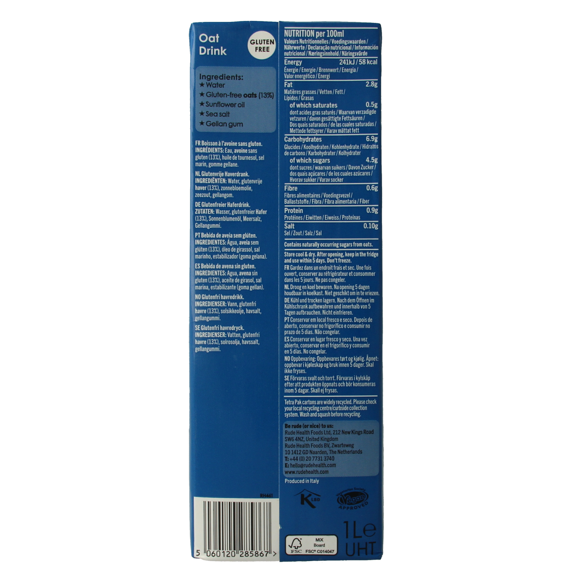 Rude Health Oat barista 1 liter