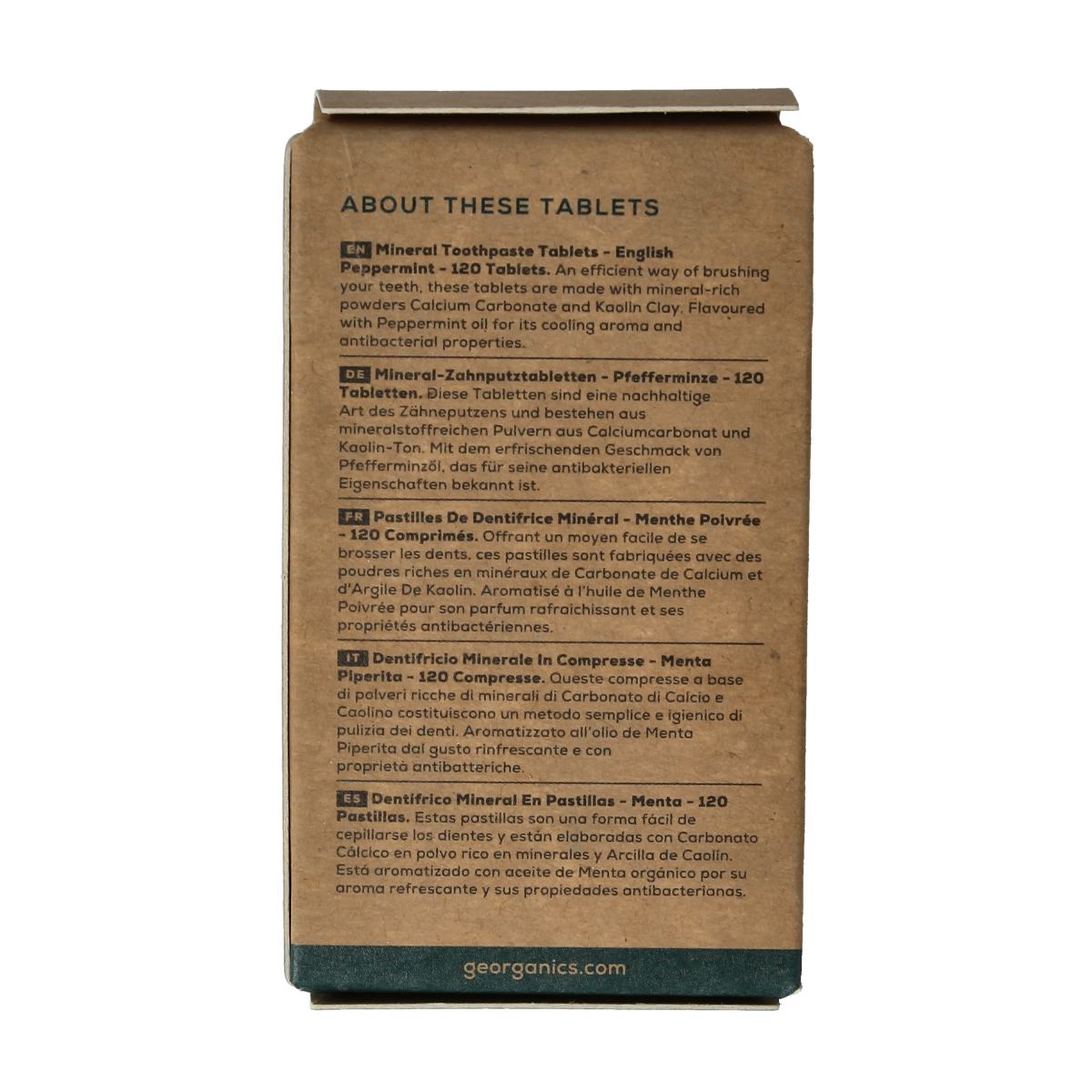 Georganics Toothpaste tablets english peppermint 120 tabletten