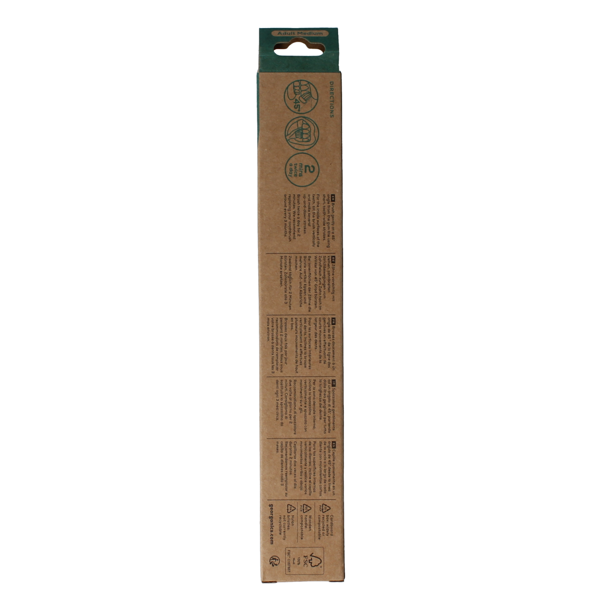 Georganics Toothbrush medium beechwood