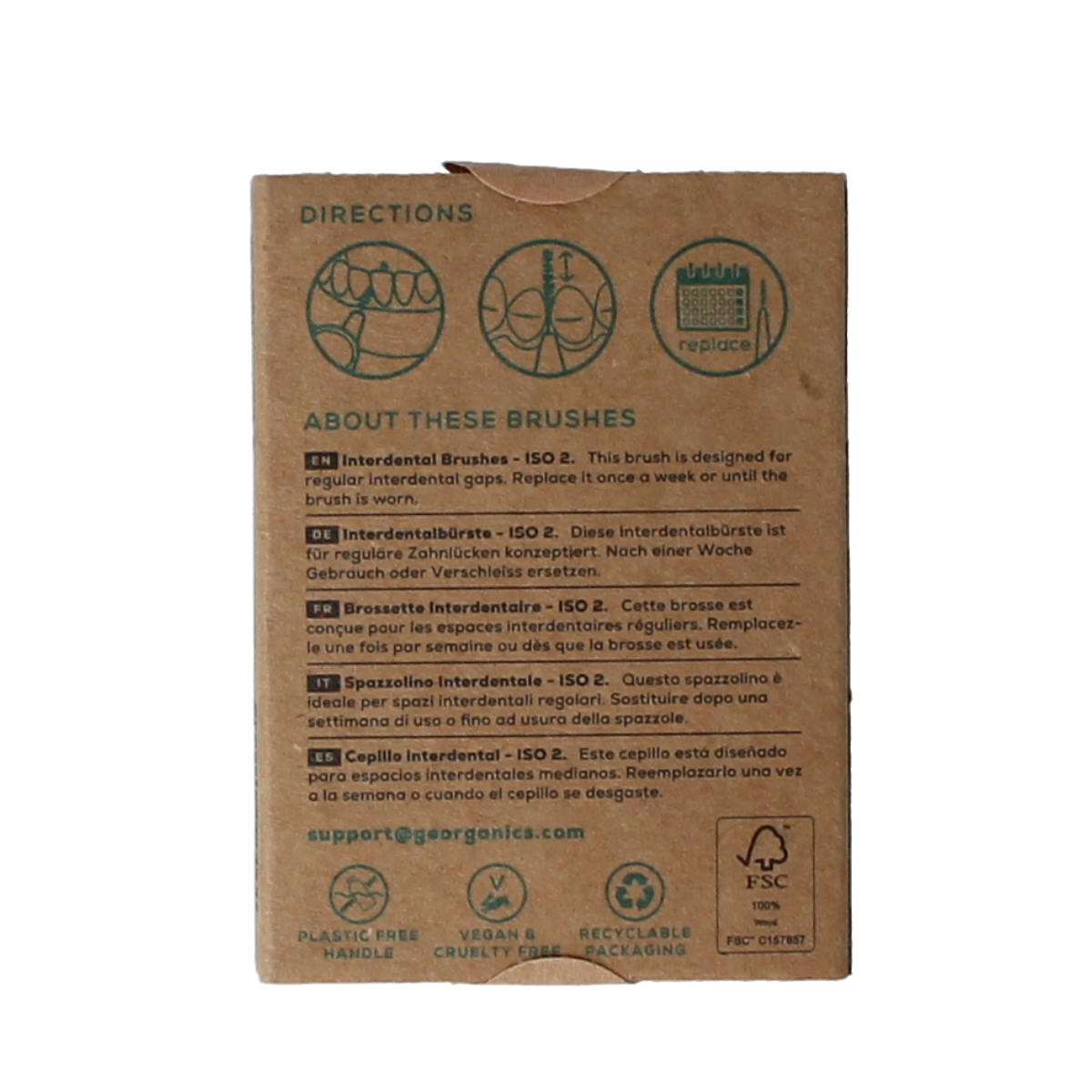 Georganics Interdental brush iso-2 beechwood