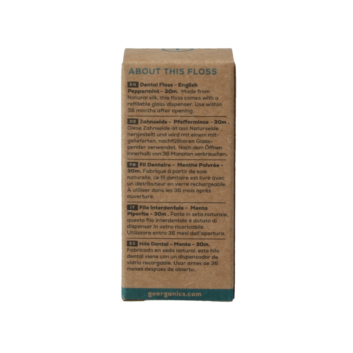Georganics Dental floss english peppermint 30 meter
