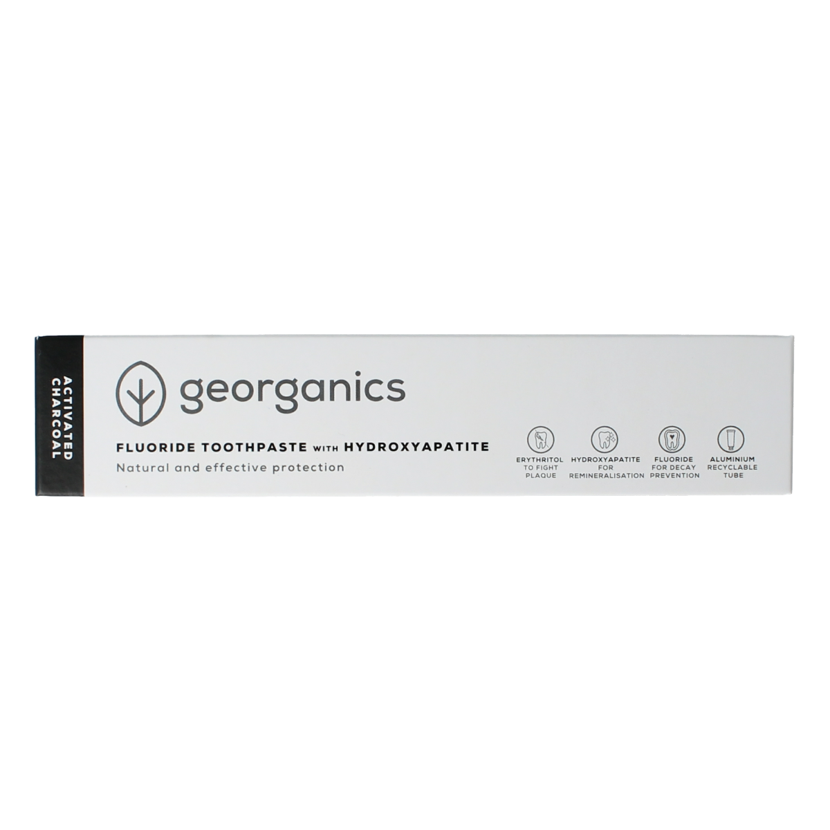 Georganics Fluor toothpaste charcoal tube 75 ml