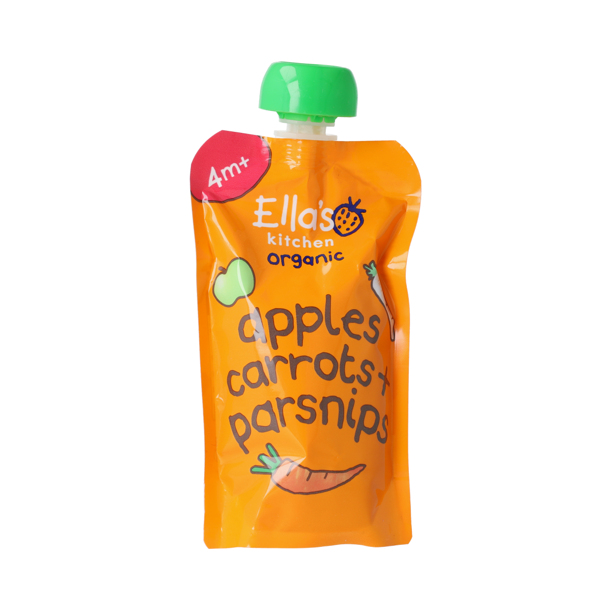 Ella's Kitchen Apples carrots & parsnips 4+ mnd knijpz biologisch 120 gram