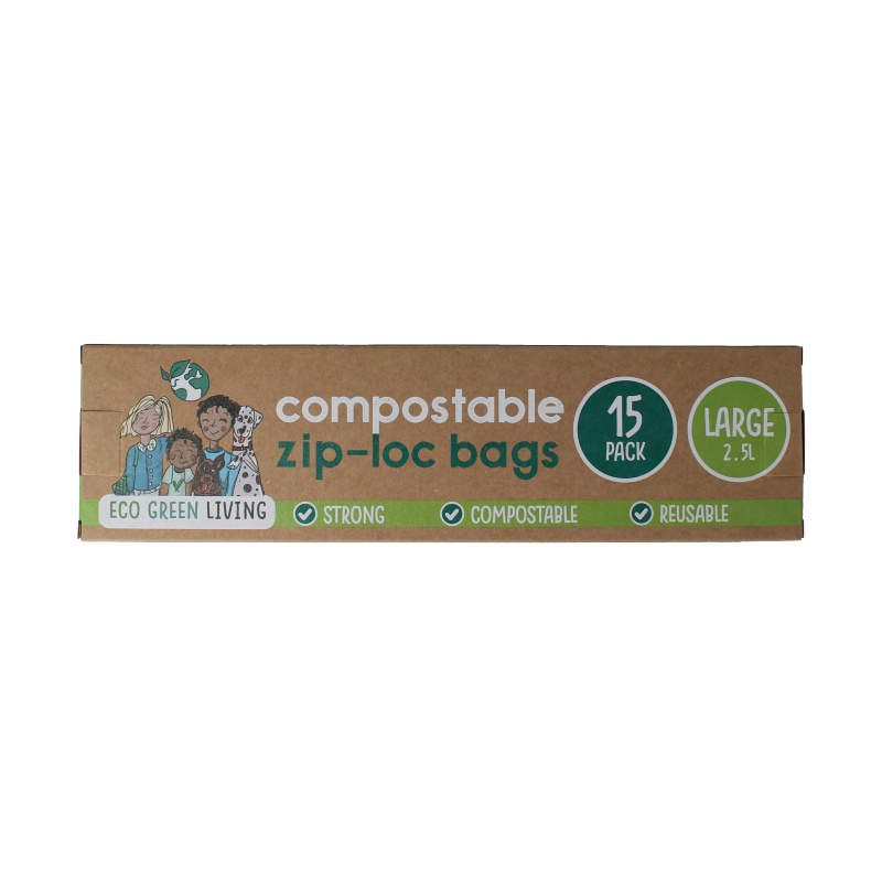 Eco Green Living Bewaarzakjes hersluitbaar 2.5 liter 15 stuks