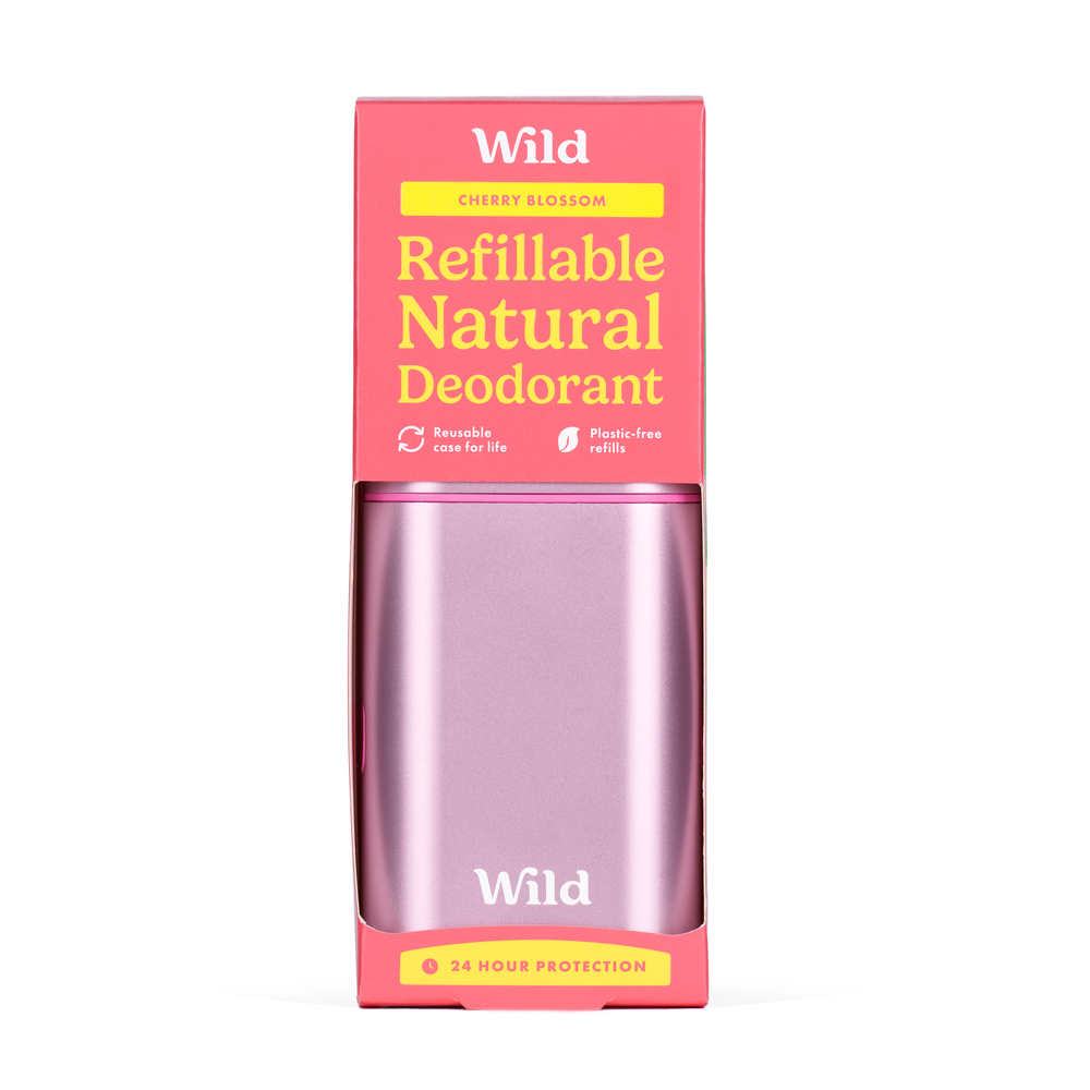 Wild Natural Deodorant Pink Case Cherry Blossom Navulbaar 40 gr