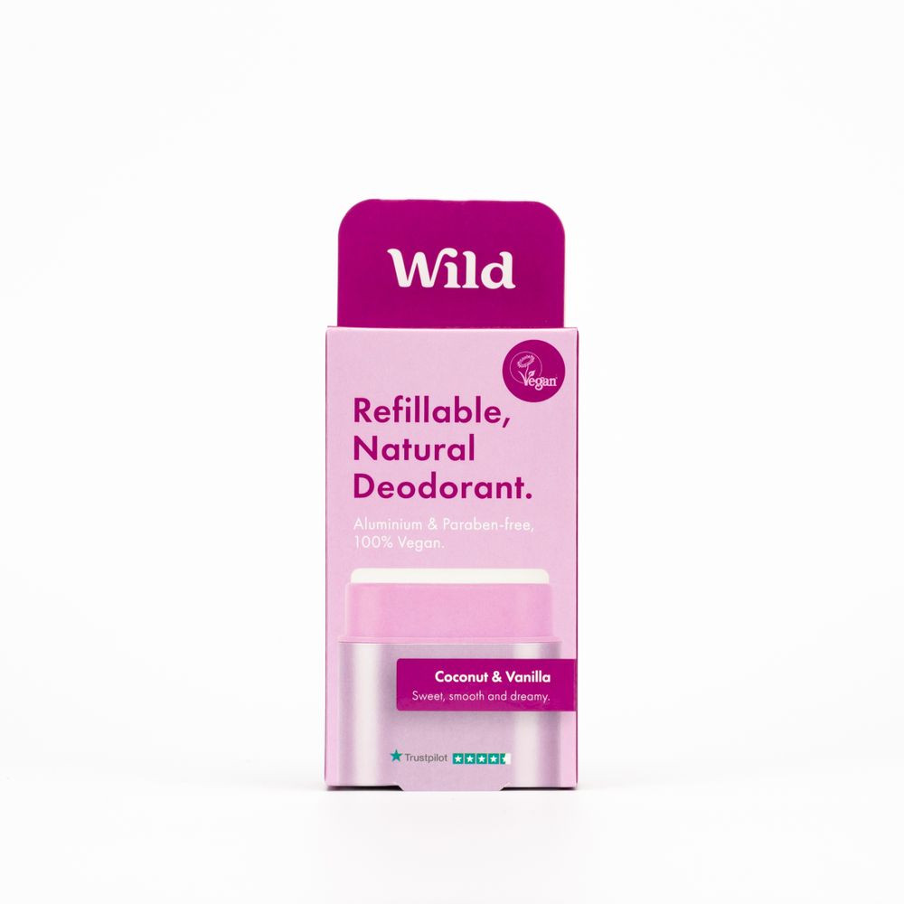 Wild Natural Deodorant Coconut & Vanilla Navulbaar 40 gr