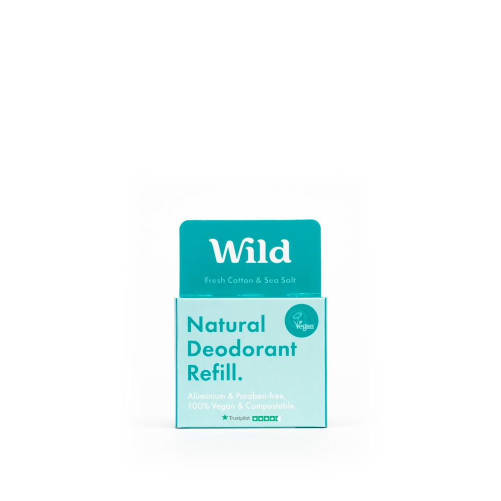 Wild Natural Deodorant Fresh Cotton & Sea Salt Navulverpakking 40 gr