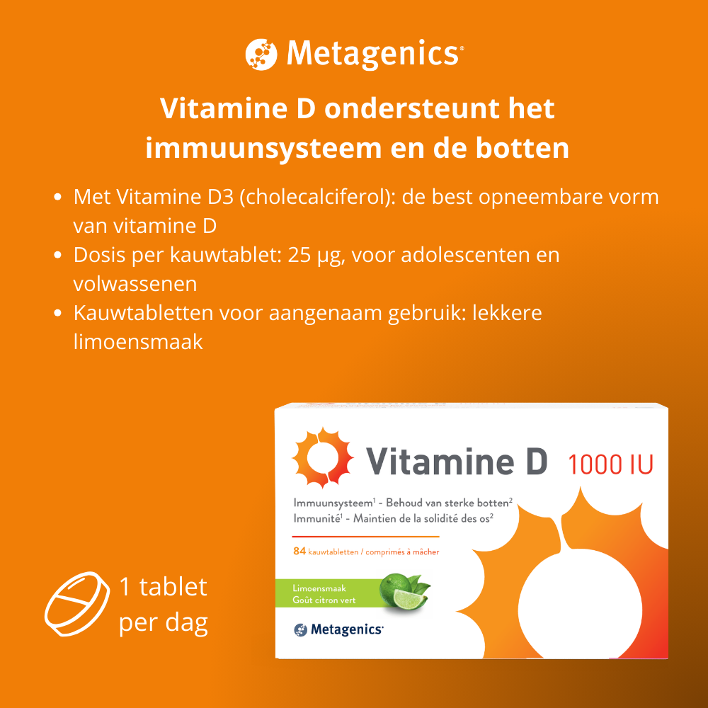 Metagenics Vitamine D 25 mcg (afbeelding 2)