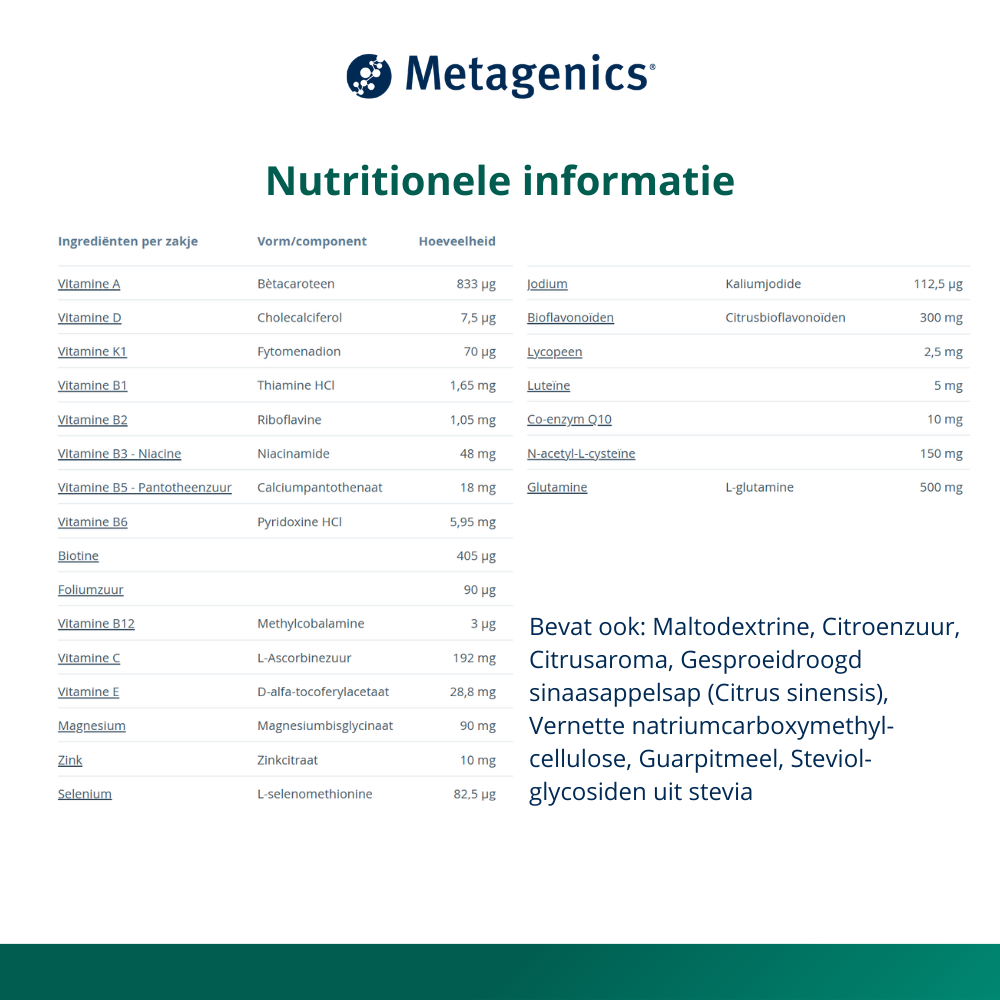 Metagenics Multigenics senior 30 sachets (afbeelding 6)