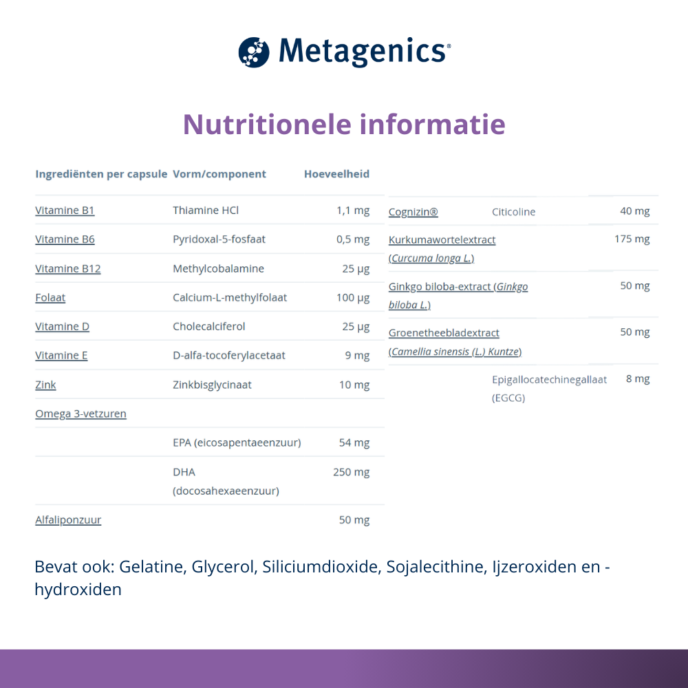 Metagenics Cognifit 30 capsules (afbeelding 5)