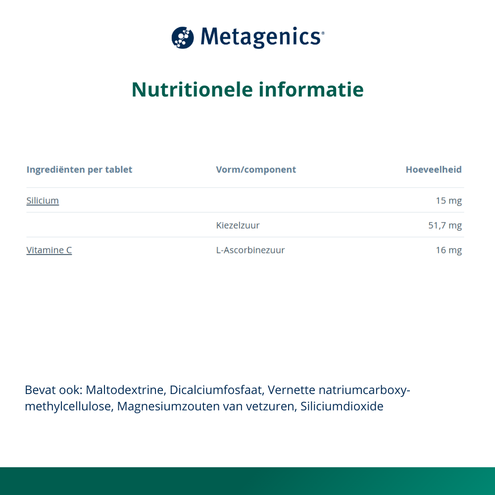 Metagenics Metasilicium 45 tabletten