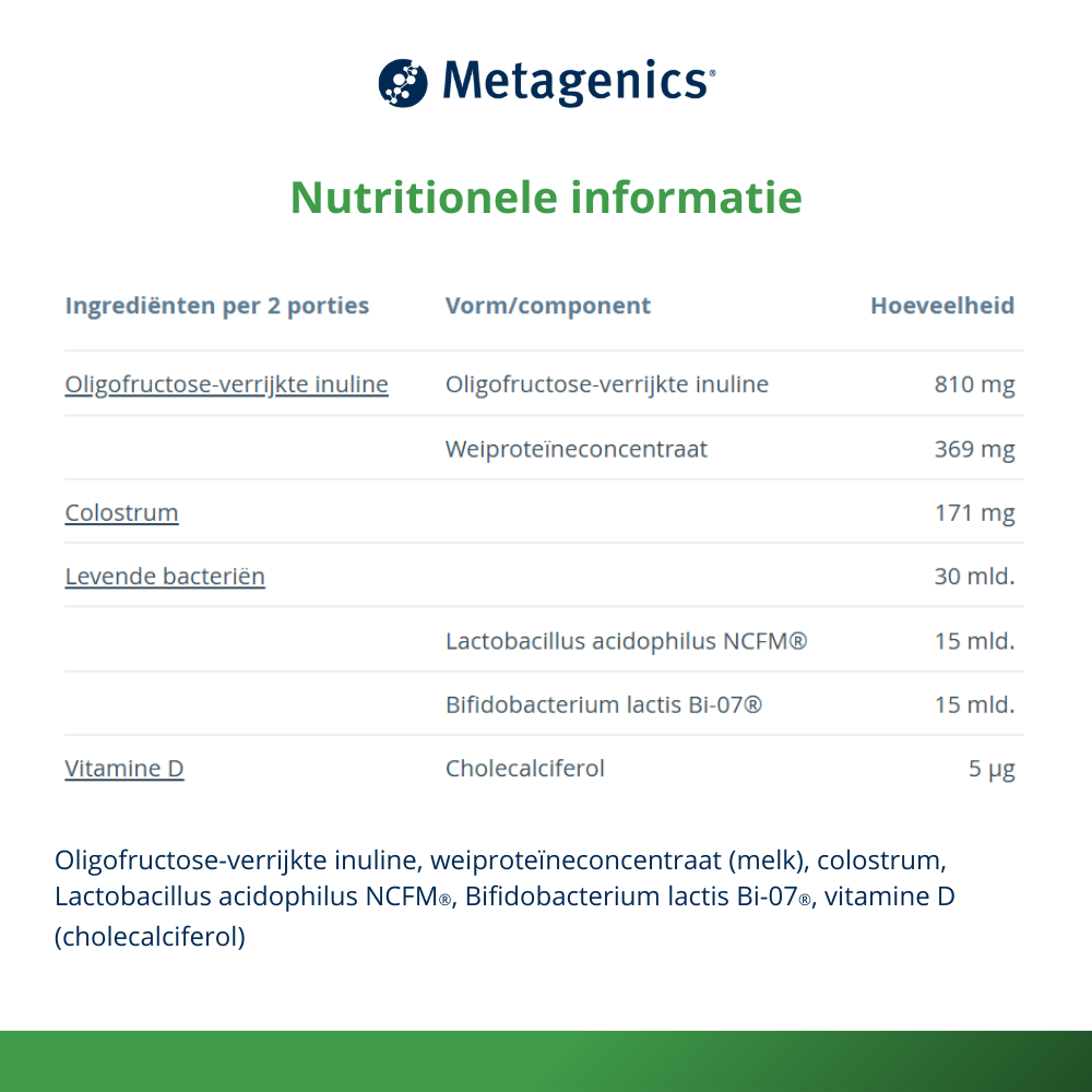 Metagenics Bactiol immune 66 porties 140 gram