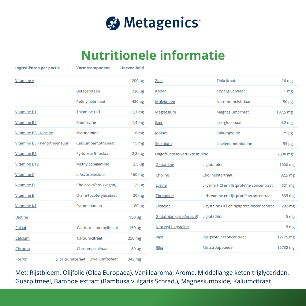 Metagenics Ultra sustain 14 porties 784 gram