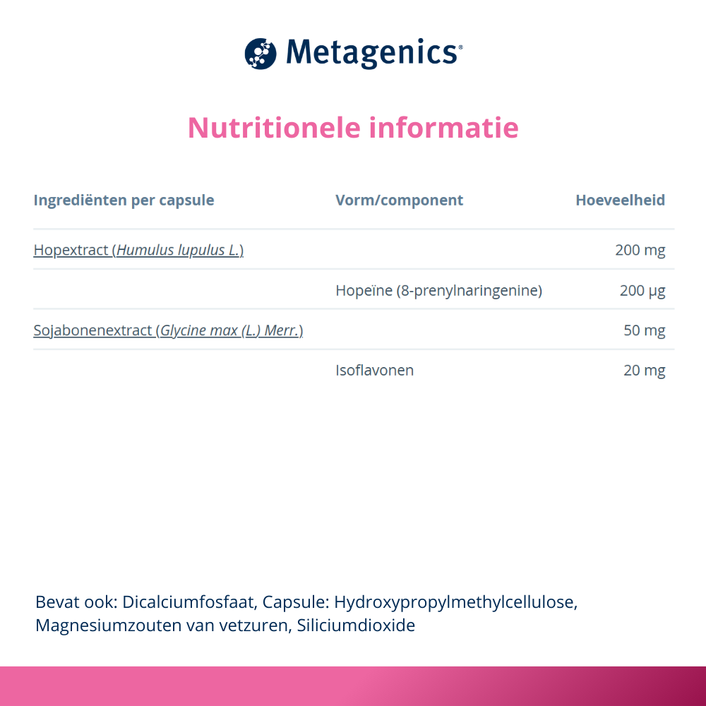 Metagenics menohop 90 capsules (afbeelding 5)