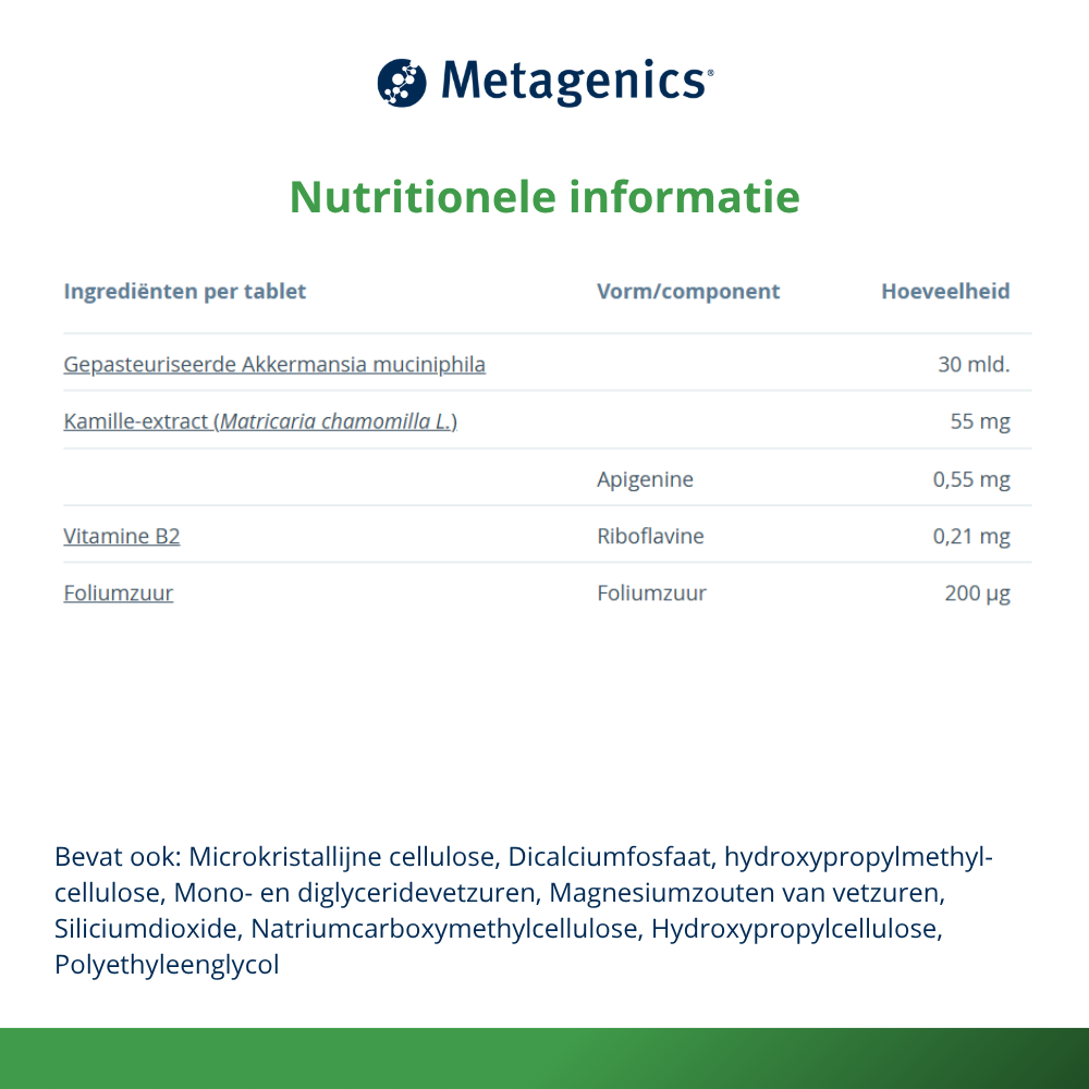 Metagenics Akkermansia darmcomfort NFD 30 tabletten