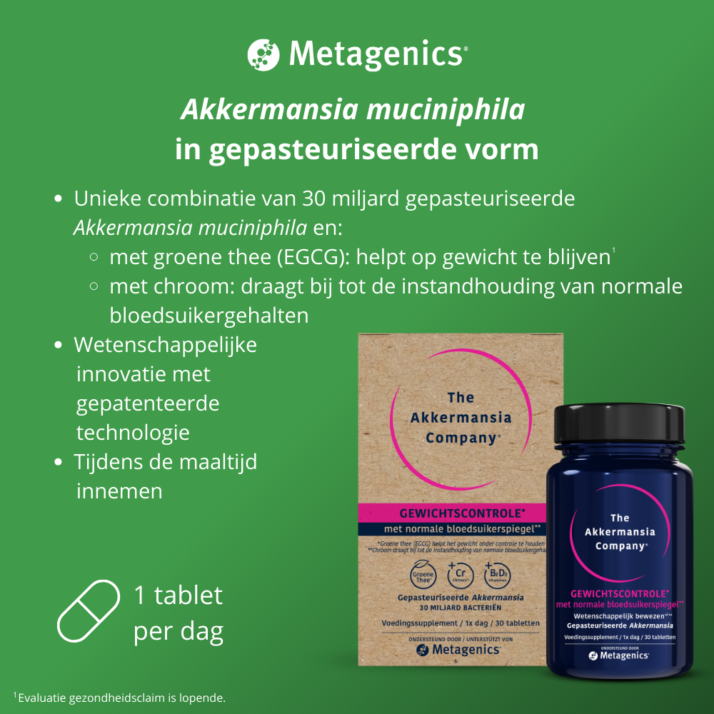 Akkermansia Gewichtscontrole V2 NFD 30 tabletten
