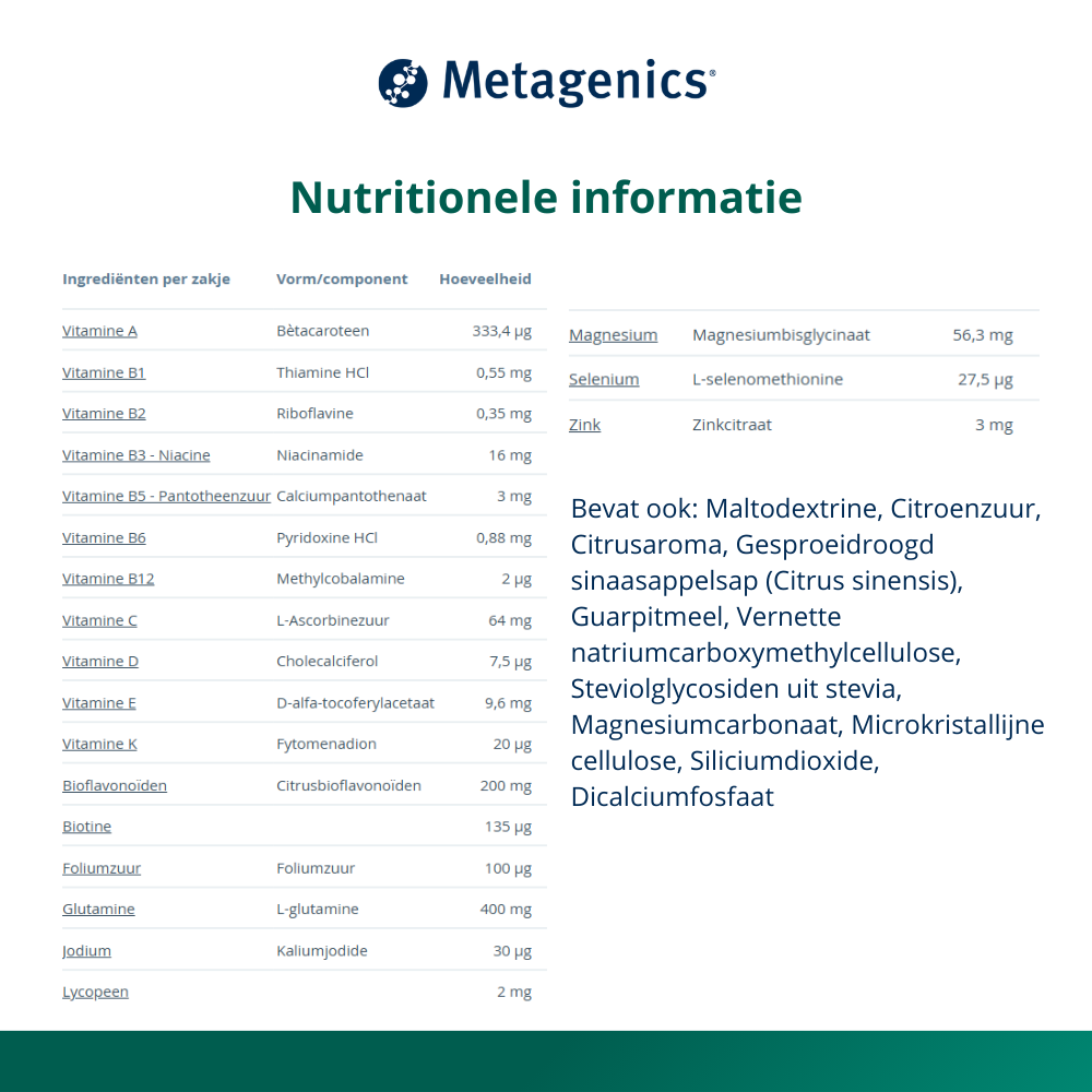 Metagenics Multigenics junior 30 sachets