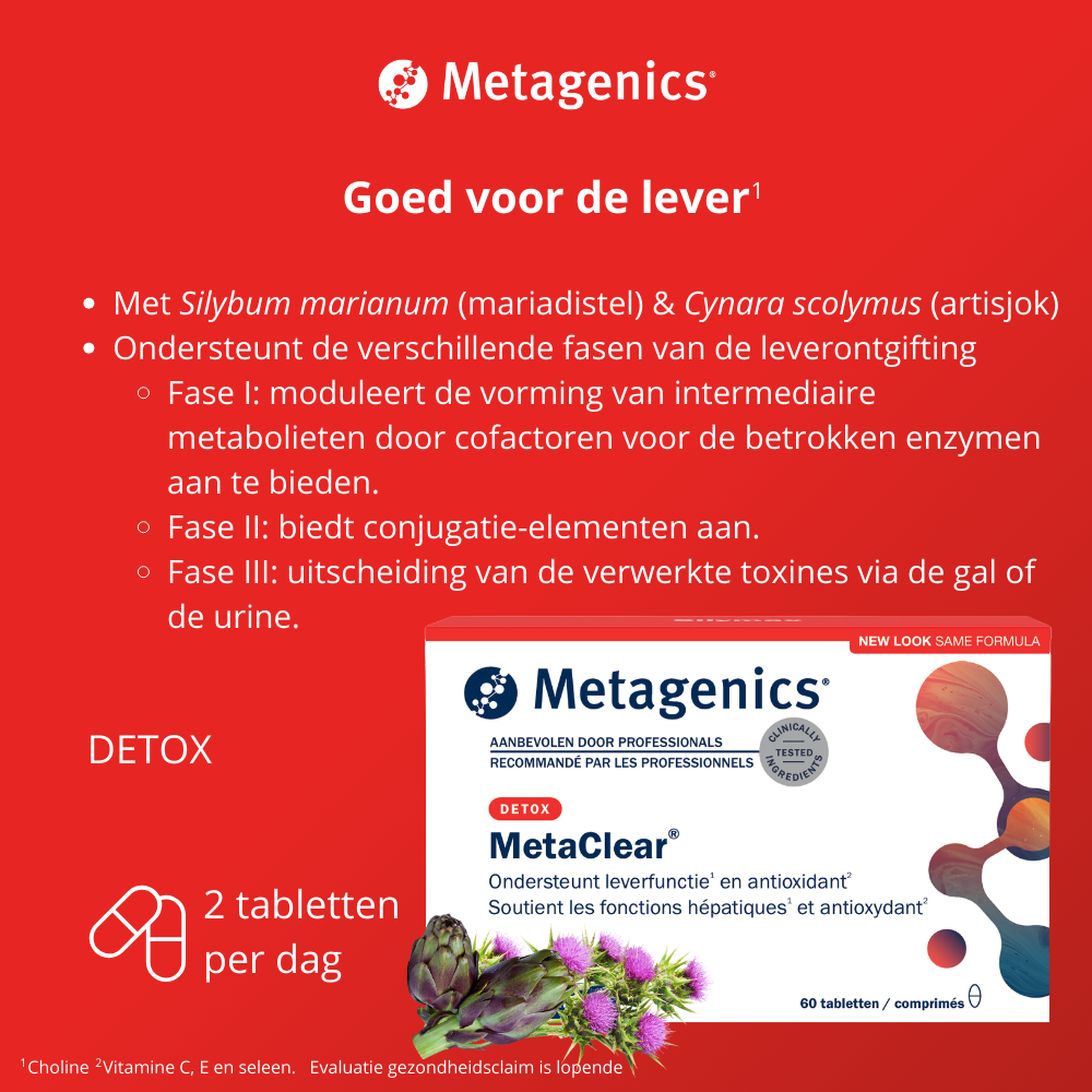 Metagenics Metaclear NOA NFD 60 tabletten