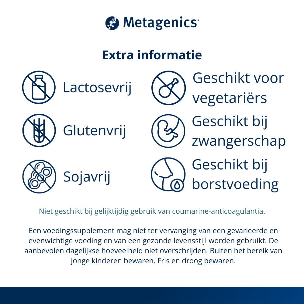 Metagenics Vitamine D3 +K2 NFD 56 kauwtabletten