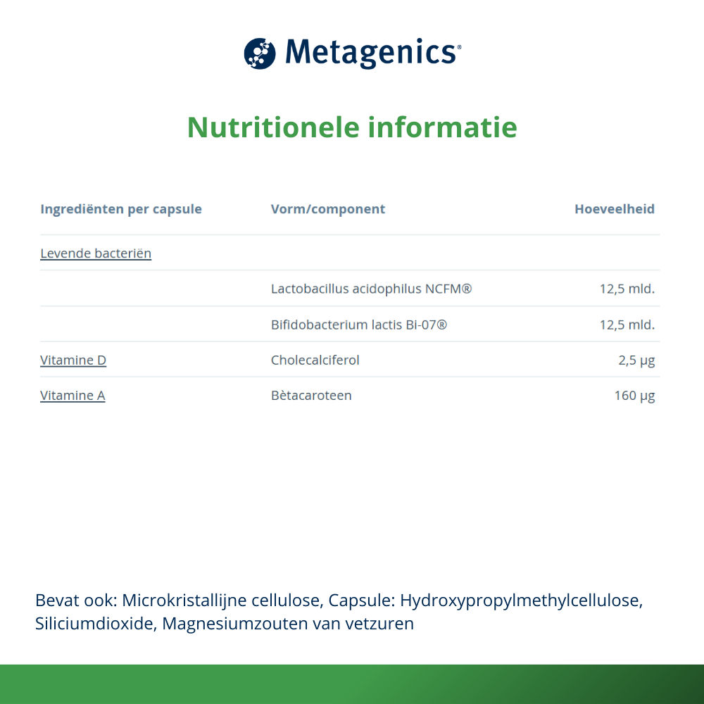 Metagenics Bactiol plus NF