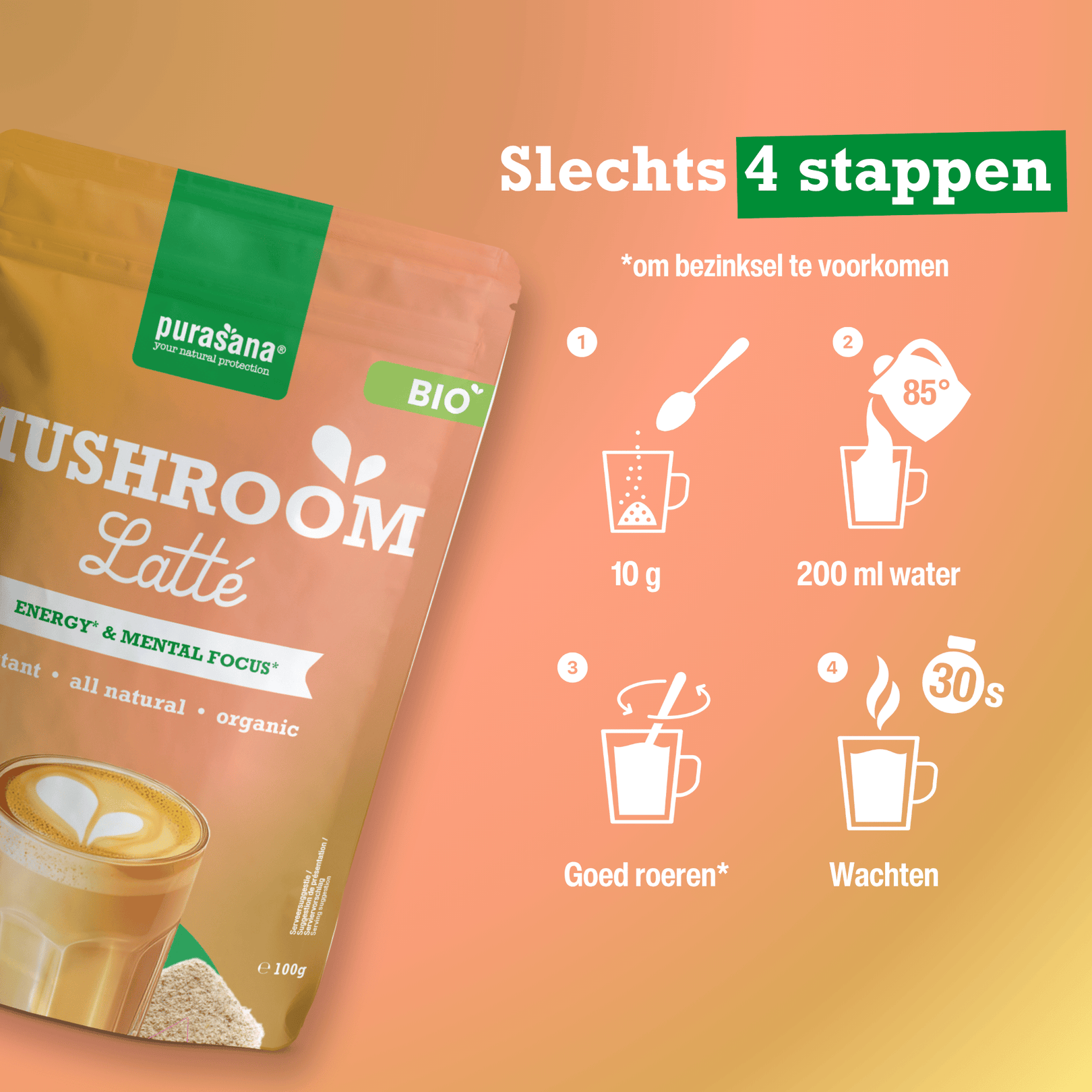 Purasana Biologische Mushroom Latte