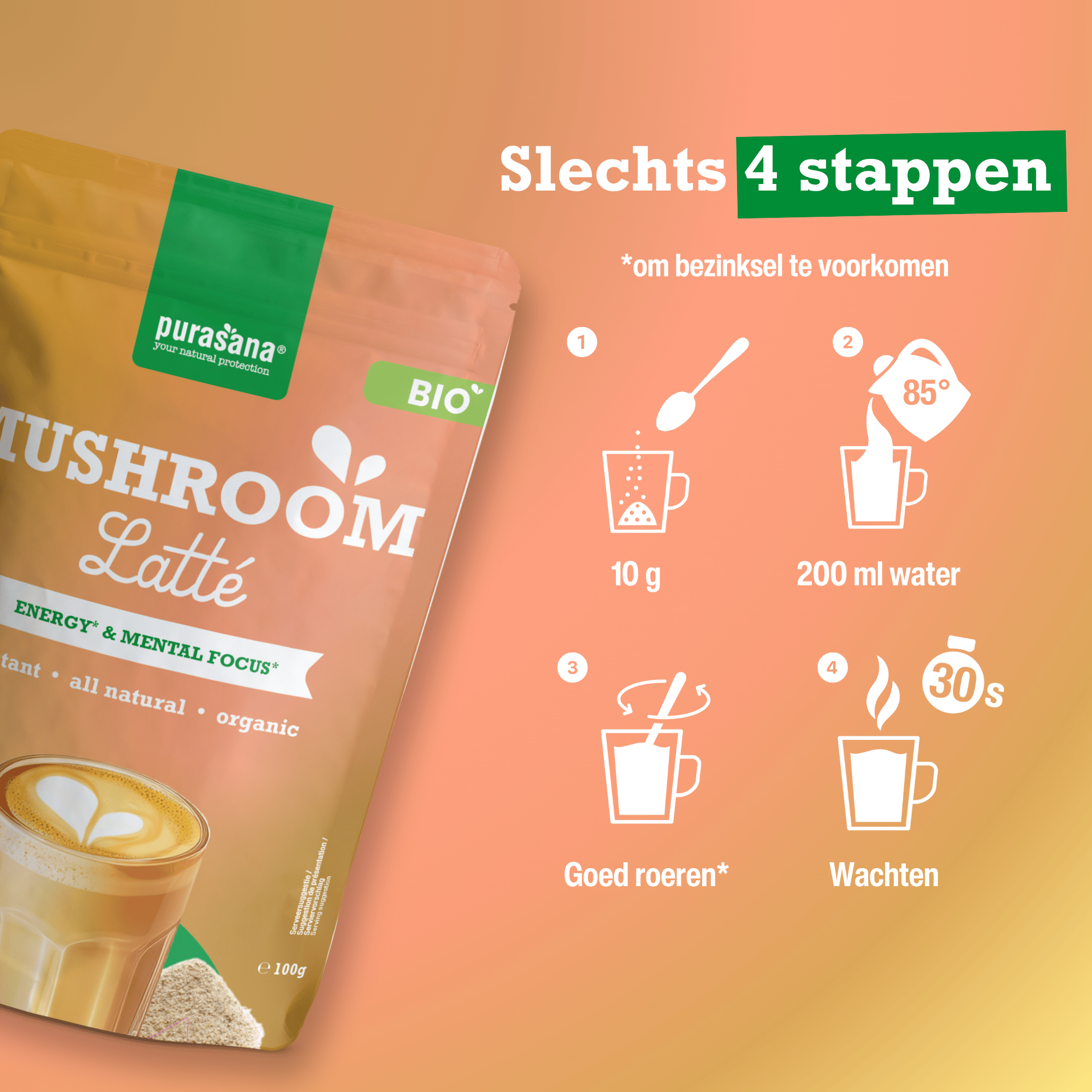 Purasana Biologische Mushroom Latte