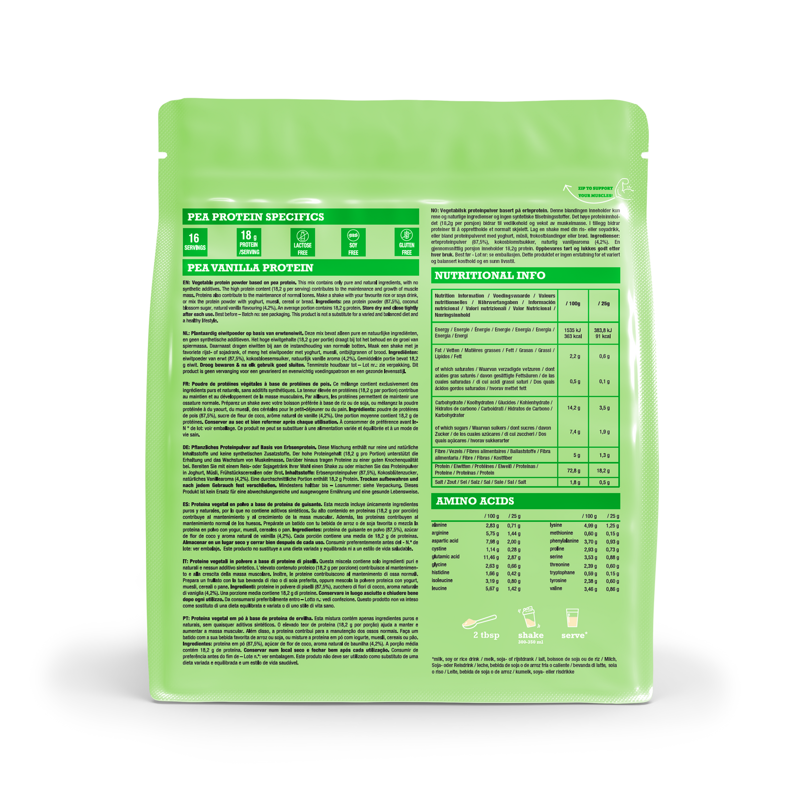 Purasana Plant protein erwt vaniille 400 gram