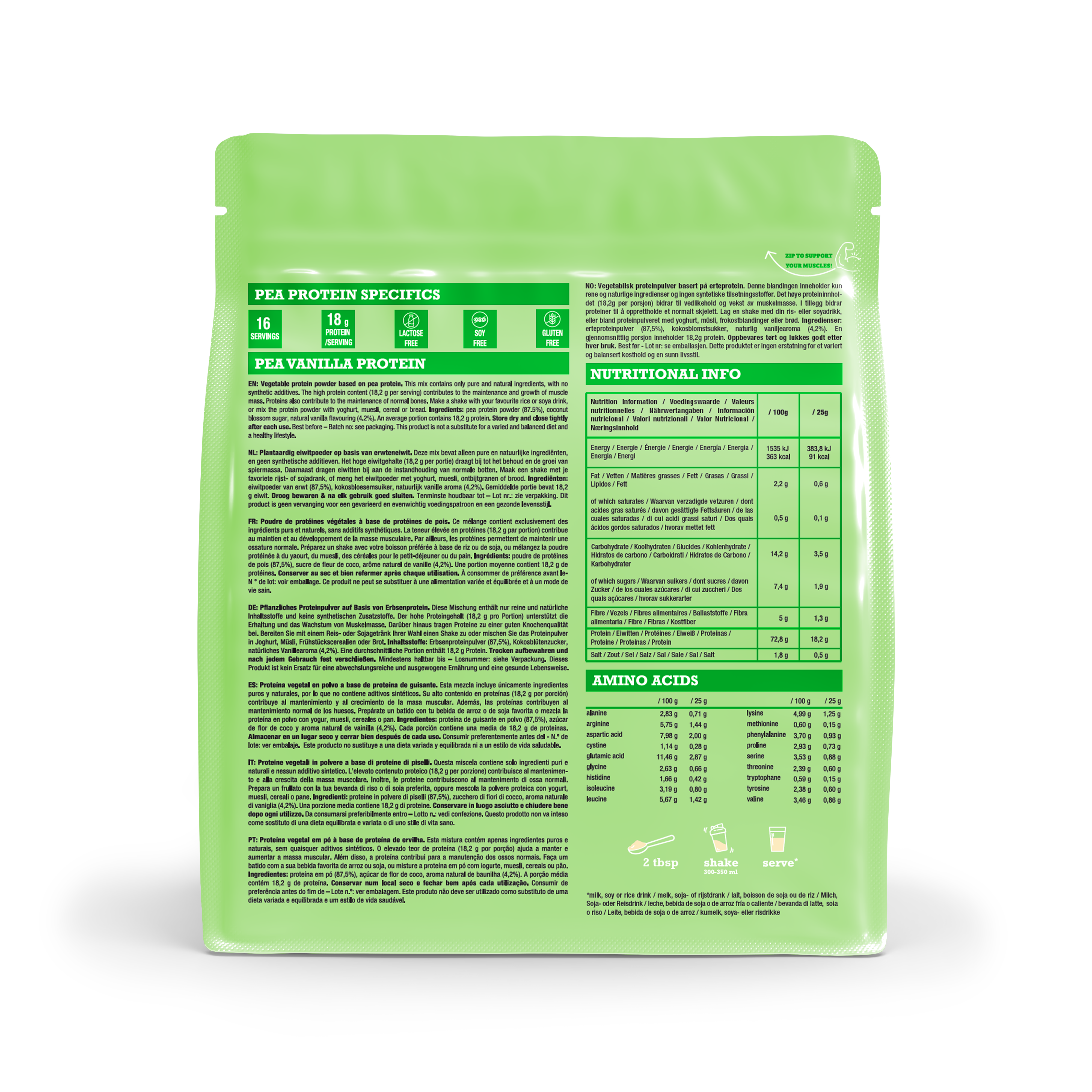 Purasana Plant protein erwt vaniille 400 gram