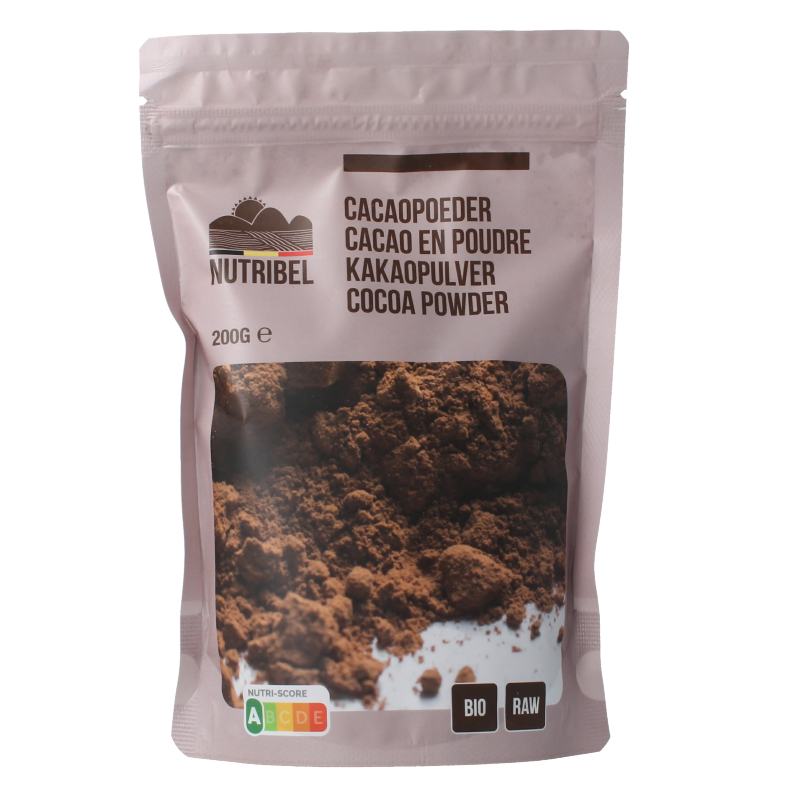 Nutribel Cacao poeder raw bio 200 gram