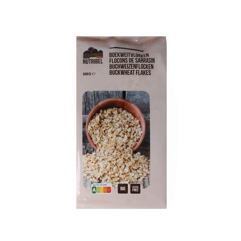 Nutribel Boekweitvlokken glutenvrij bio 500 gram