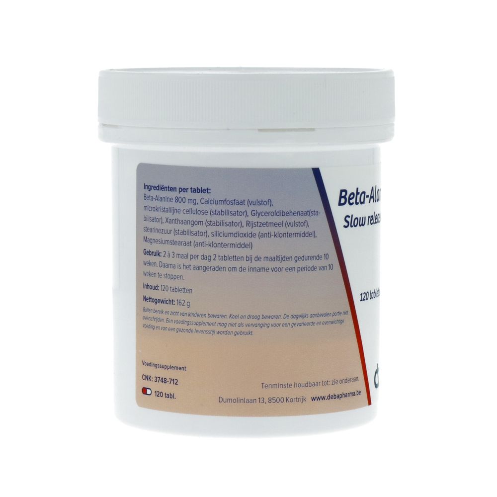 Deba Pharma Beta-Alanine 800 mg 120 tabletten