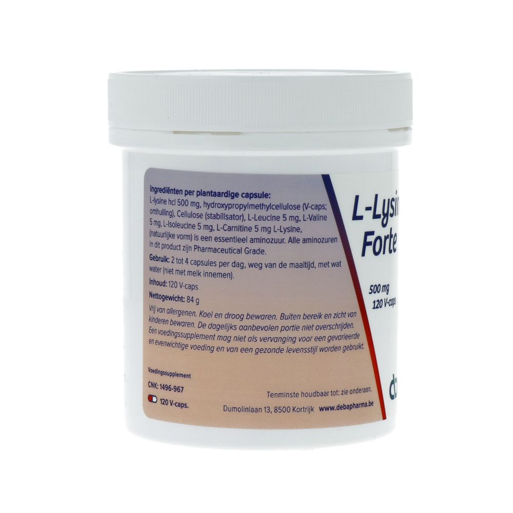 Deba Pharma L-Lysine-Forte 500 mg 120 vcaps