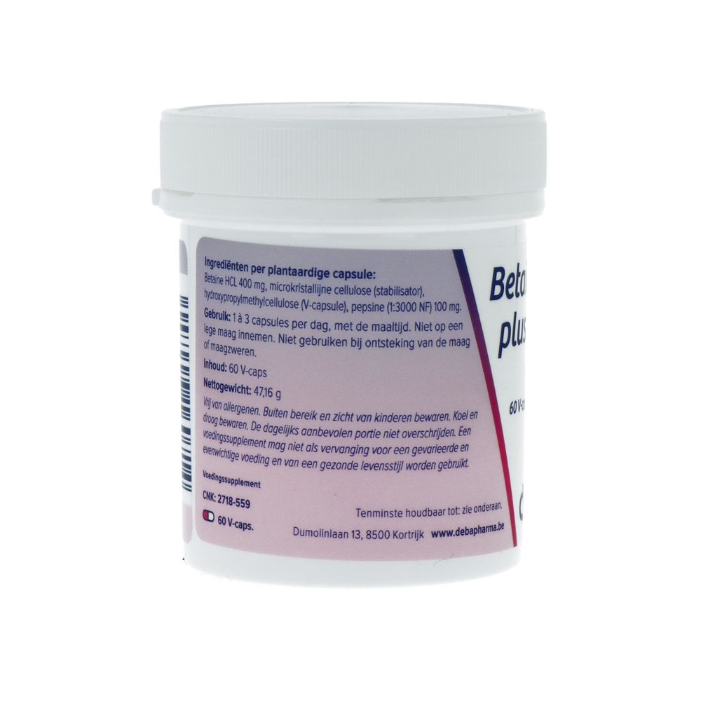 Deba Pharma Betaine HCL 400 mg 60 vcaps