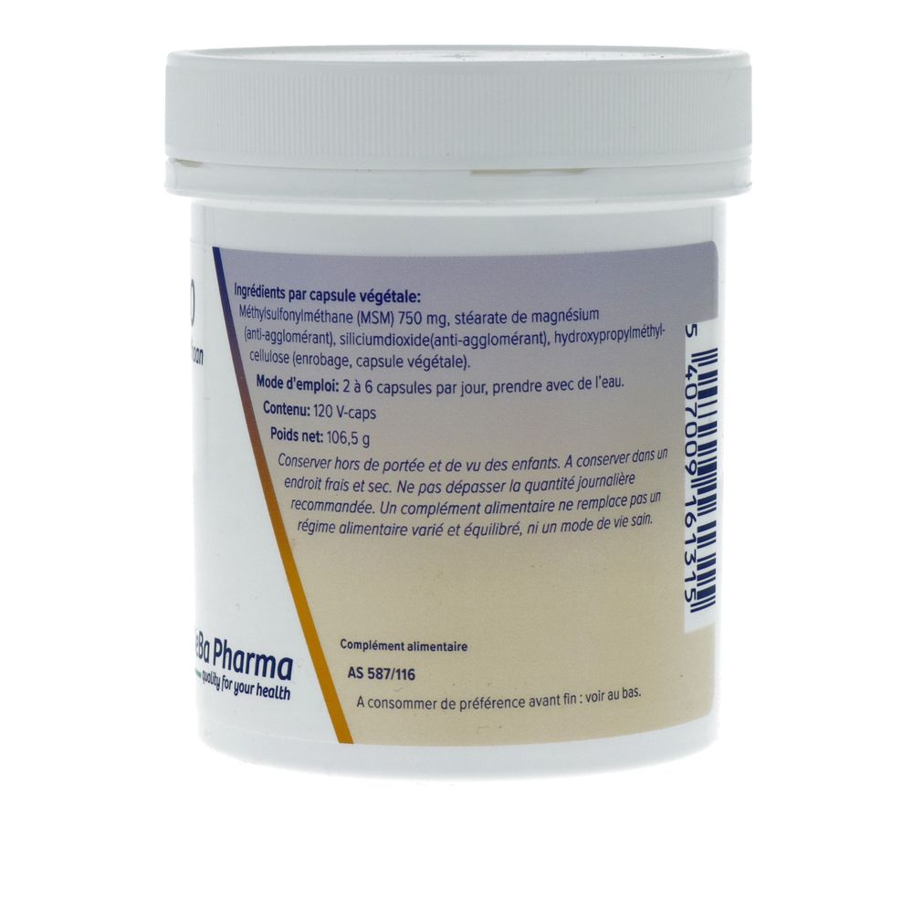 Deba Pharma Msm 750 mg 120 vcaps